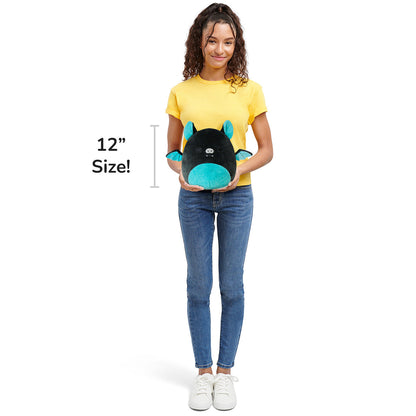 Squishmallows 12" Aldous the Black and Teal Fruit Bat | Jazwares