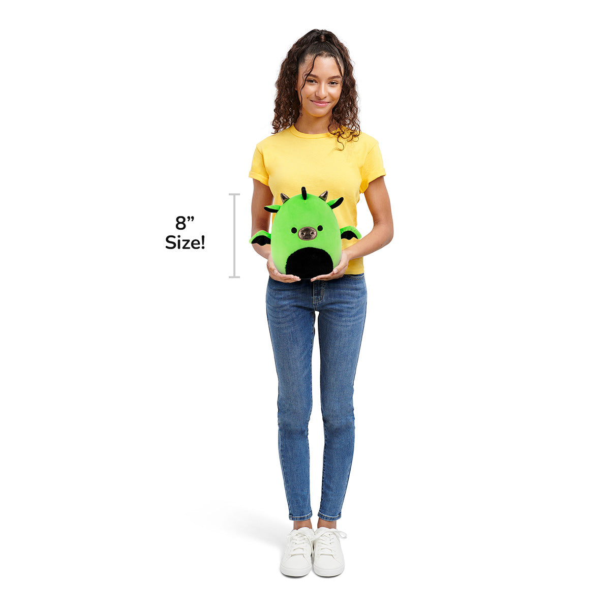 Squishmallows 8-Inch Excalibur the Neon Green Dragon | Jazwares