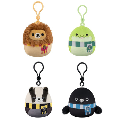 Squishmallows 3.5" Harry Potter House Animals Clip 4-Pack | Jazwares