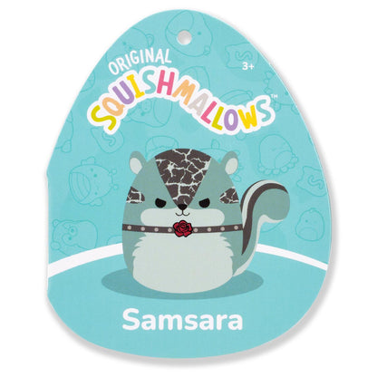 Squishmallows 8" Samsara the Teal Chipmunk with Choker | Jazwares