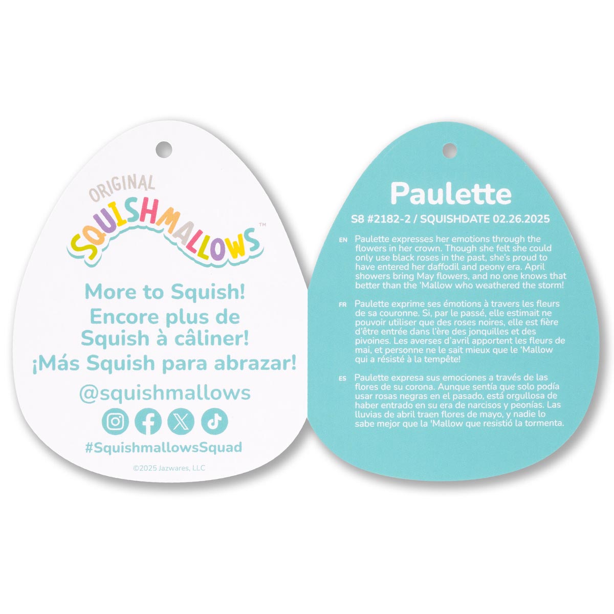 Squishmallows 8" Paulette the Rainbow Tie-Dye Fennec Fox | Jazwares
