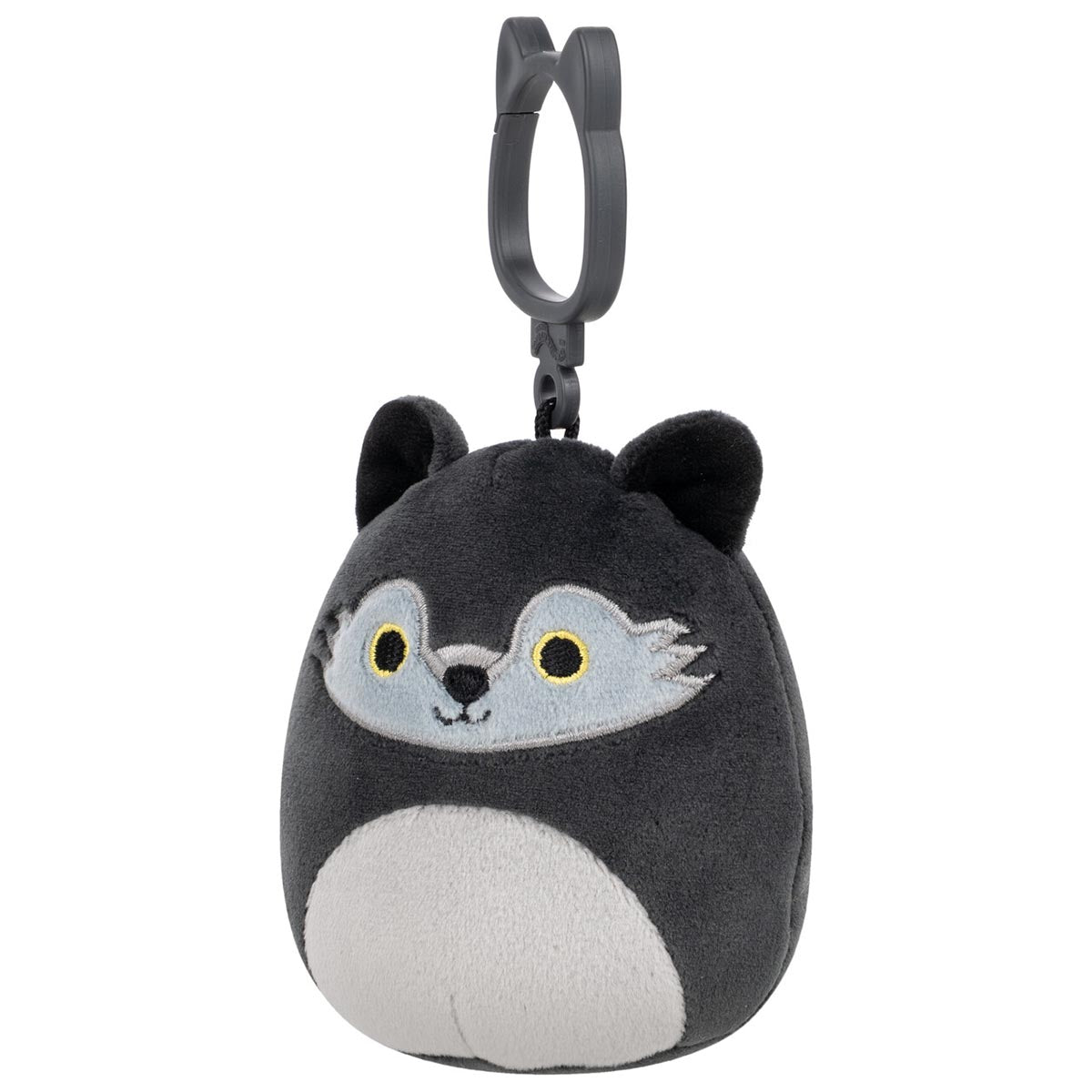 Squishmallows 3.5" Dmitri the Dark Grey Wolf Clip | Jazwares