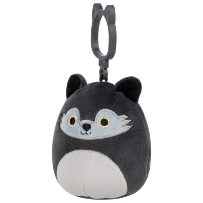 Squishmallows 3.5" Dmitri the Dark Grey Wolf Clip | Jazwares