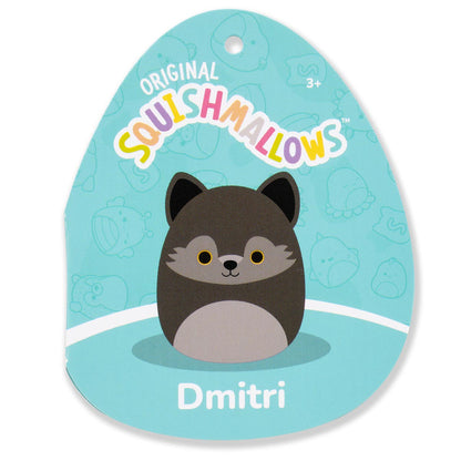 Squishmallows 3.5" Dmitri the Dark Grey Wolf Clip | Jazwares