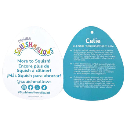 Squishmallows 14" Celie the Teal and Black Grasshopper with Bow | Jazwares