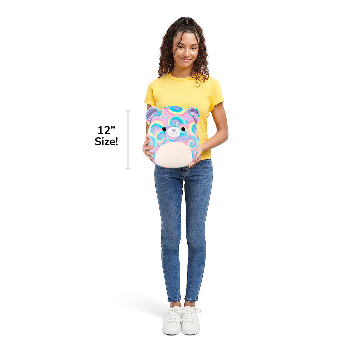 Squishmallows 12" Jonessa the Purple Psychedelic Tie-Dye Bear | Jazwares