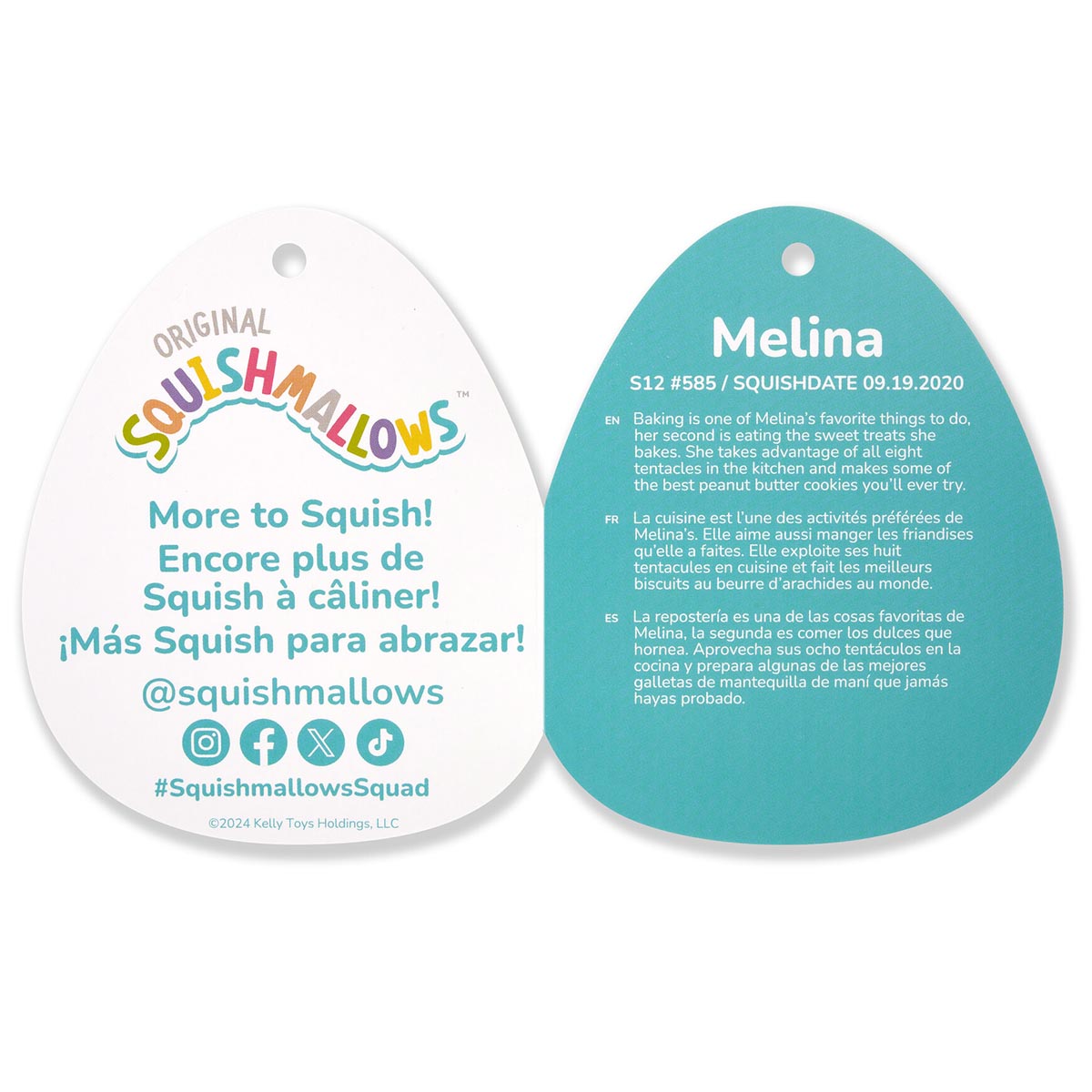 Squishmallows 12" Melina the Happy Peach Octopus | Jazwares