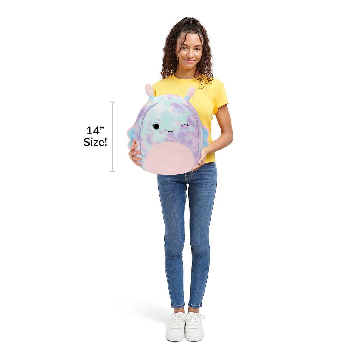 Squishmallows 14" Dottie Pink and Blue Tie-Dye Sea Slug | Jazwares