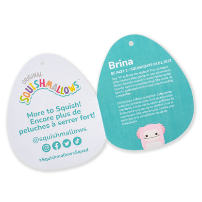 Squishmallows 8" Brina the Pink Bigfoot with Fuzzy Belly | Jazwares