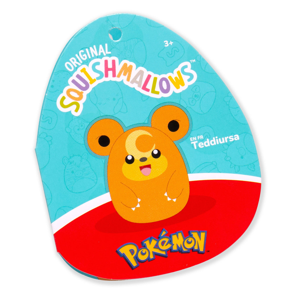 Squishmallows 3.5-Inch Pokémon Teddiursa Clip | Jazwares