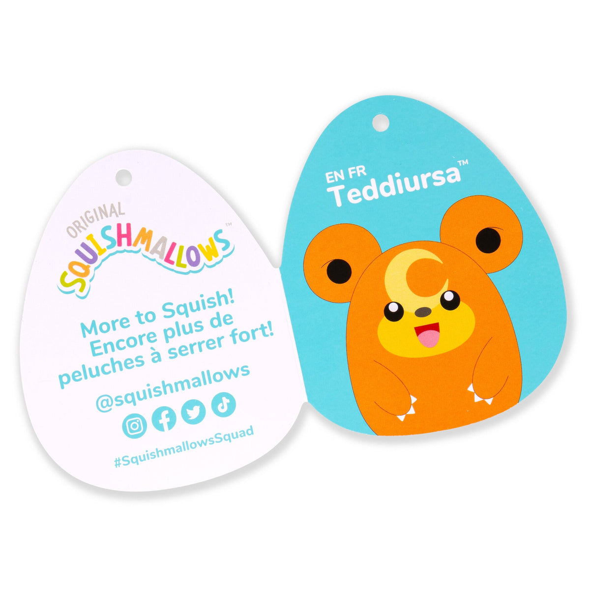 Squishmallows 3.5-Inch Pokémon Teddiursa Clip | Jazwares