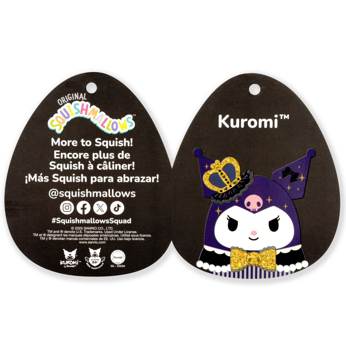 Squishmallows 12" Kuromi 20th Anniversary Kuromi | Jazwares