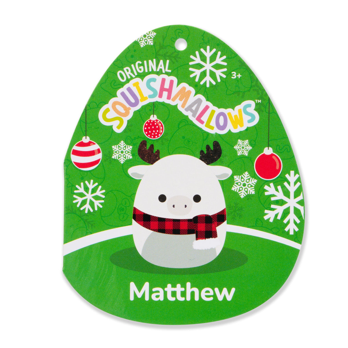 Squishmallows 16" Matthew the White Moose with Glitter Antlers | Jazwares