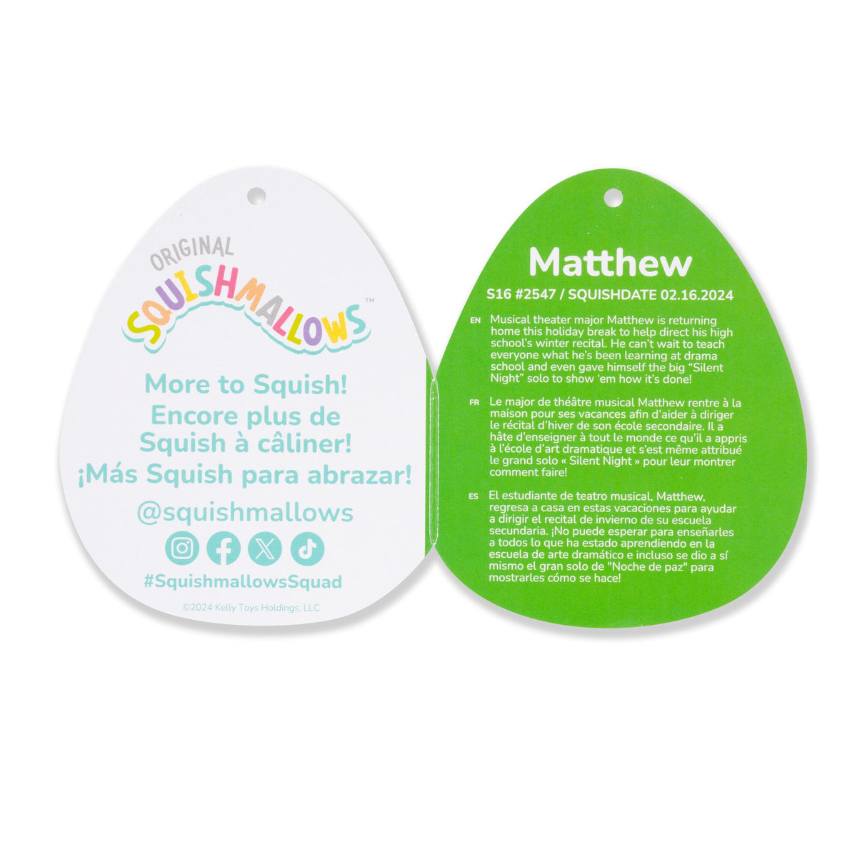 Squishmallows 16" Matthew the White Moose with Glitter Antlers | Jazwares