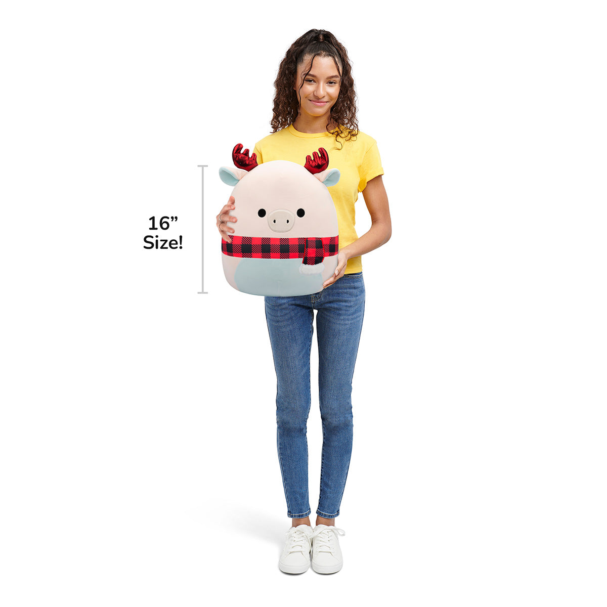 Squishmallows 16" Matthew the White Moose with Glitter Antlers | Jazwares