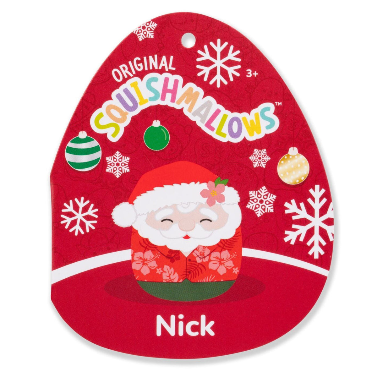 Squishmallows 14" Nick the Santa Claus in Red Hawaiian Shirt | Jazwares