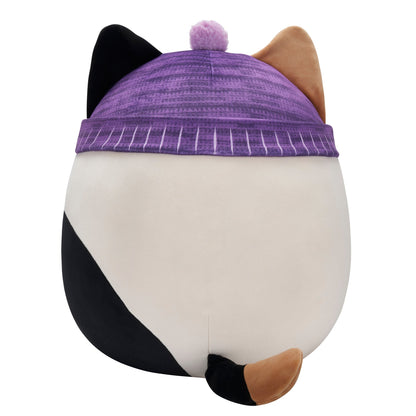 Squishmallows 14" Cam Calico Cat with Purple Hat | Jazwares