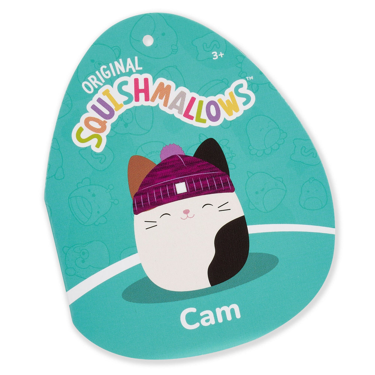 Squishmallows 14" Cam Calico Cat with Purple Hat | Jazwares