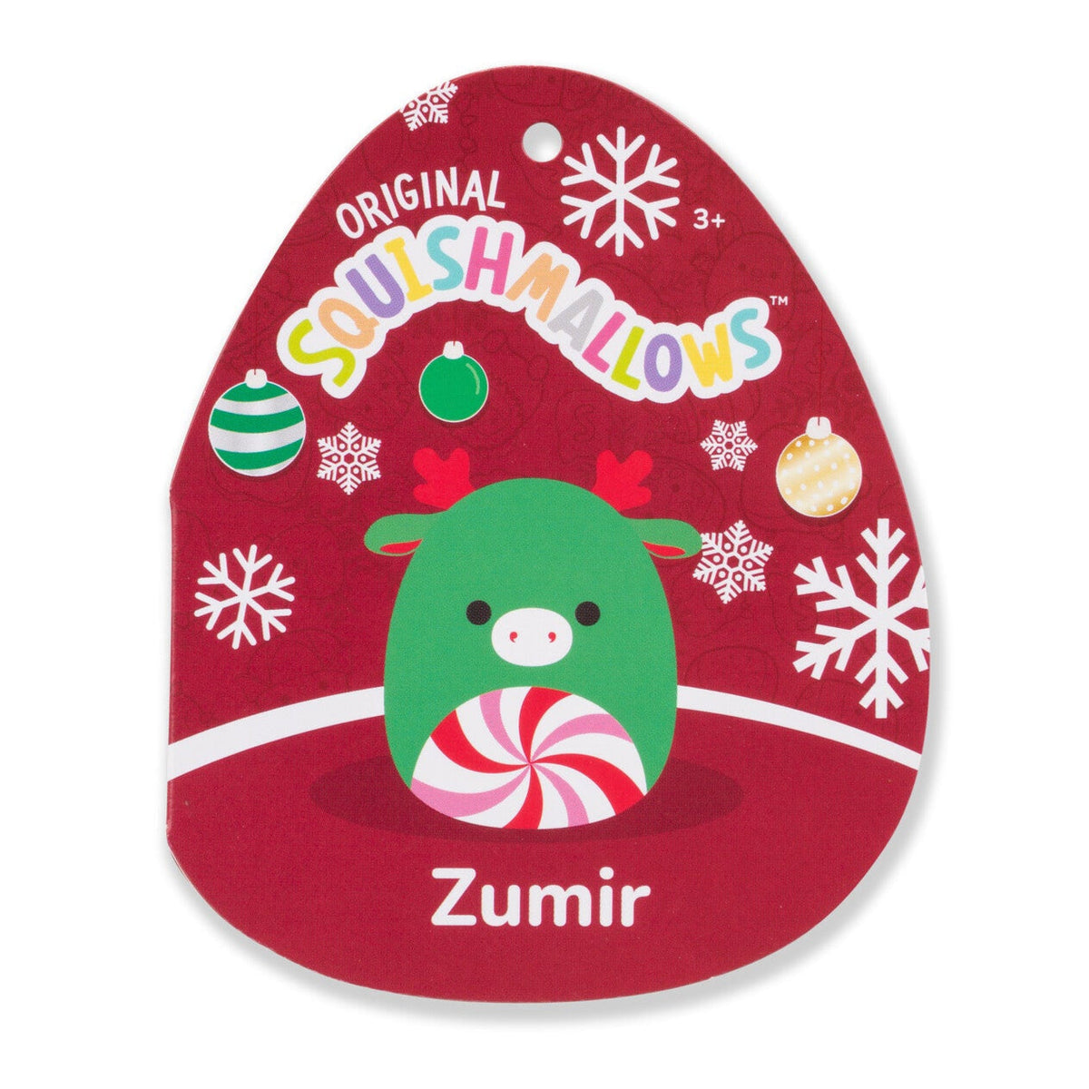 Squishmallows 5" Zumir the Green Moose with Peppermint Swirl Belly | Jazwares