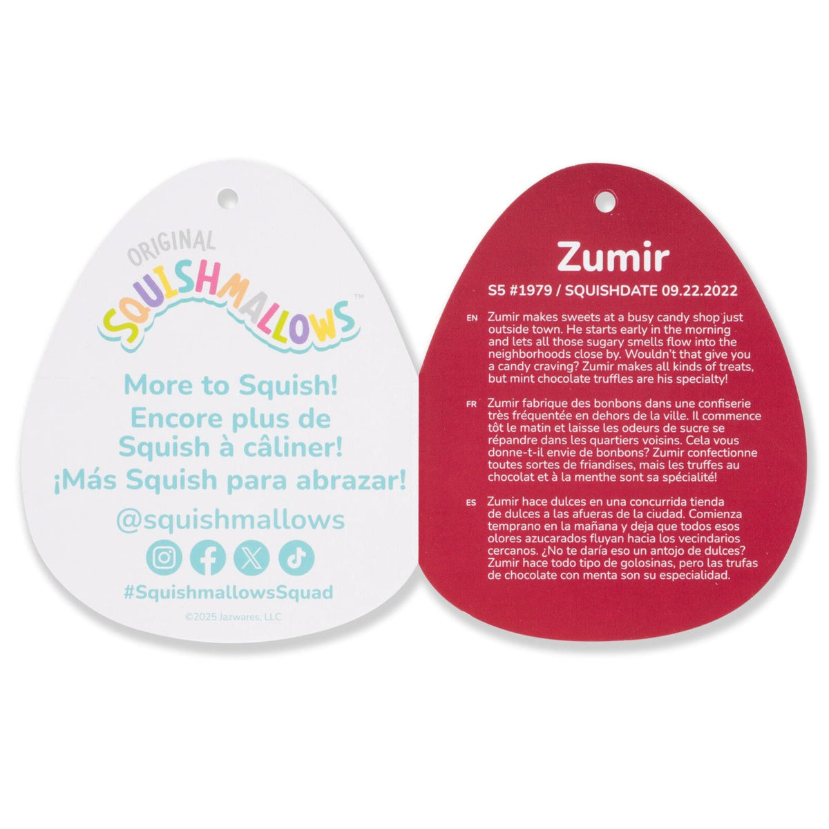 Squishmallows 5" Zumir the Green Moose with Peppermint Swirl Belly | Jazwares