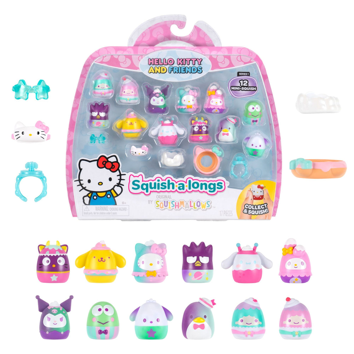Squish-a-longs Hello Kitty and Friends Dreamland 12-Pack | Jazwares