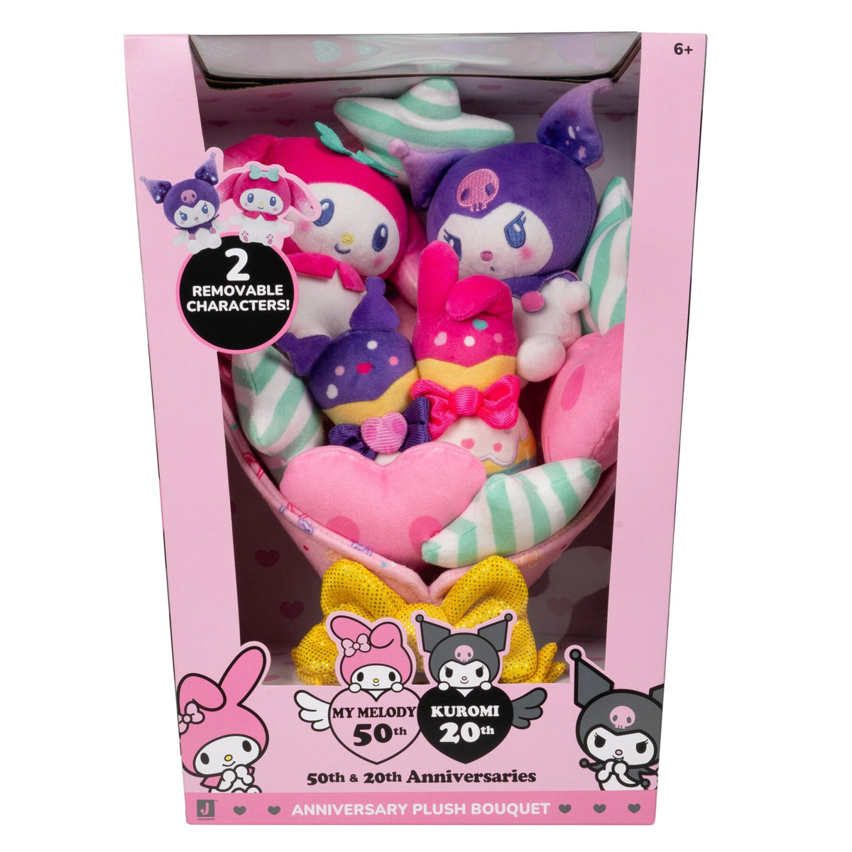 Hello Kitty and Friends 12" My Melody and Kuromi Anniversary Plush Bouquet | Jazwares