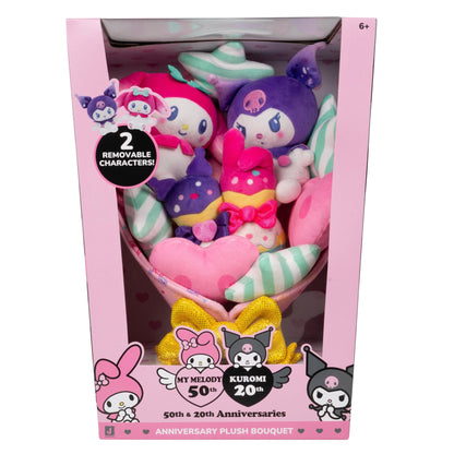 Hello Kitty and Friends 12" My Melody and Kuromi Anniversary Plush Bouquet | Jazwares