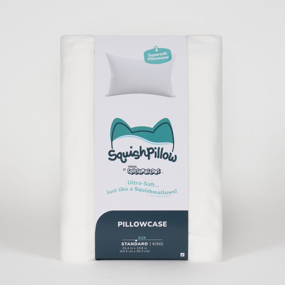 SquishPillow Pillowcase Solid Slumber White | Jazwares
