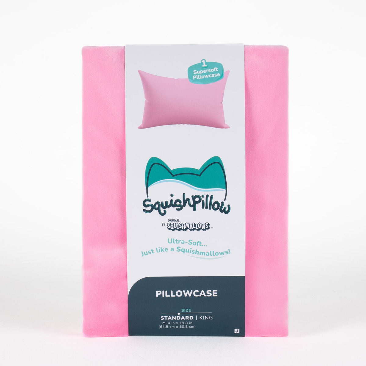 SquishPillow Pillowcase Solid Slumber Pink | Jazwares