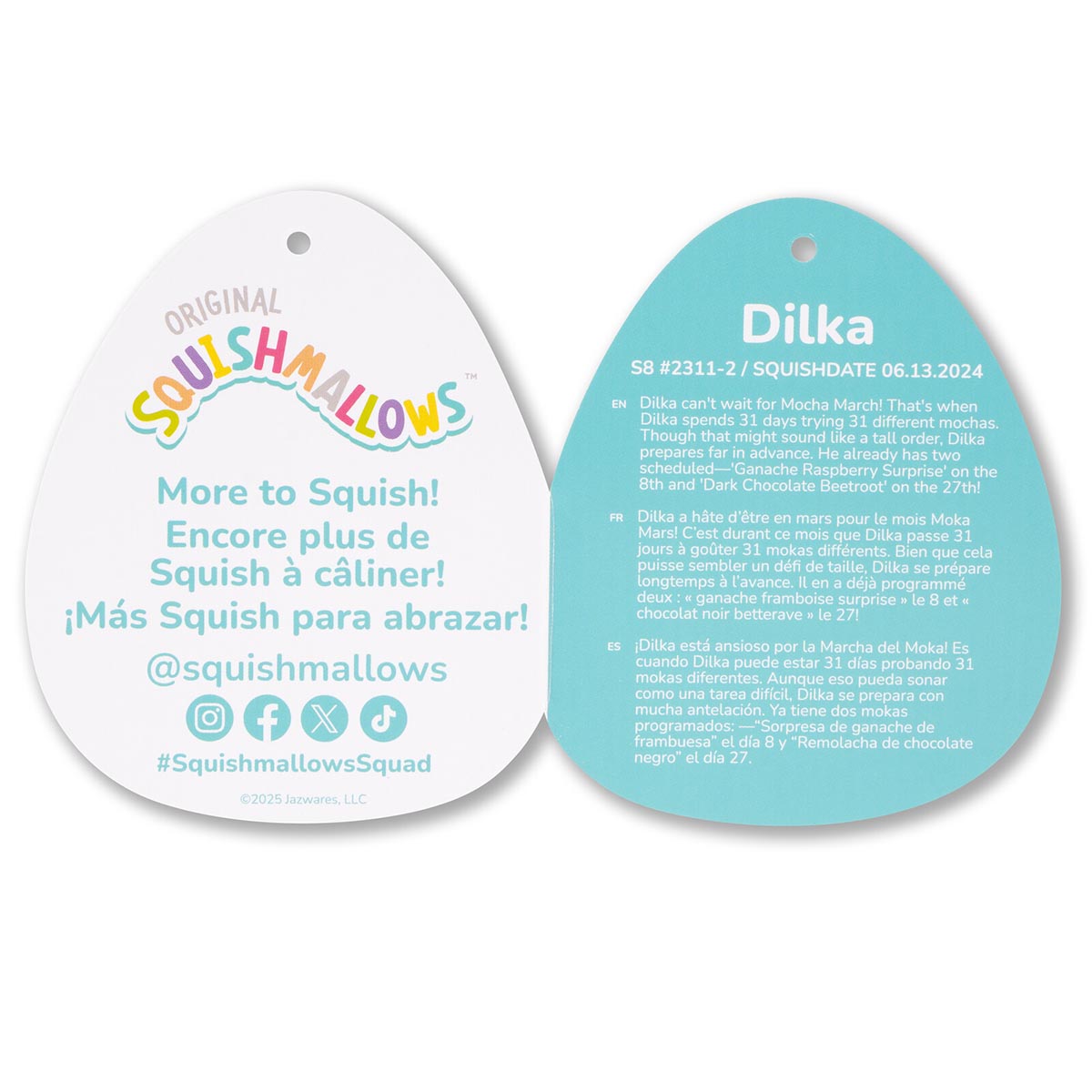 Squishmallows 8" Dilka the Lavender Boba Bigfoot | Jazwares
