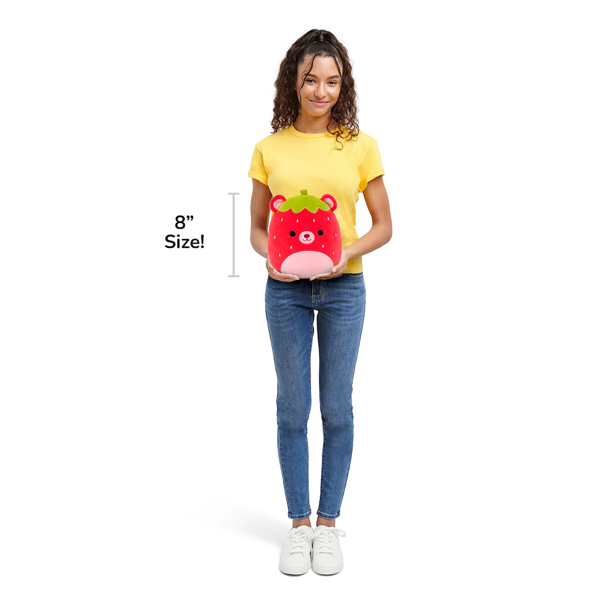 Squishmallows 8" Romeo the Red Strawberry Bear | Jazwares