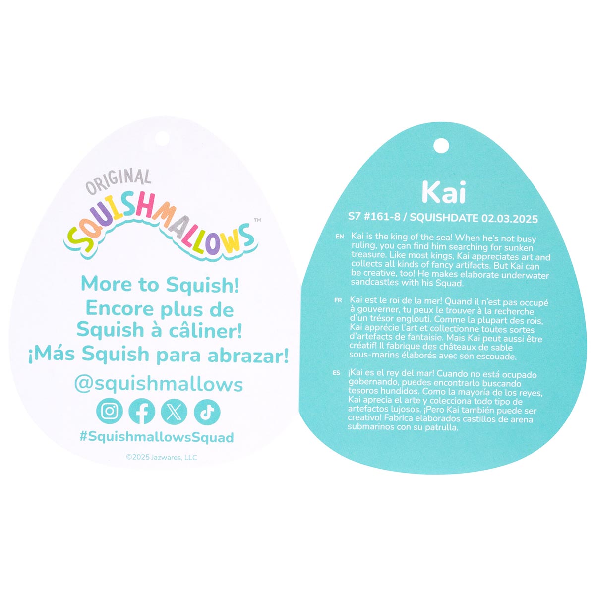 Squishmallows 8" Kai the Sushi Orca Whale | Jazwares