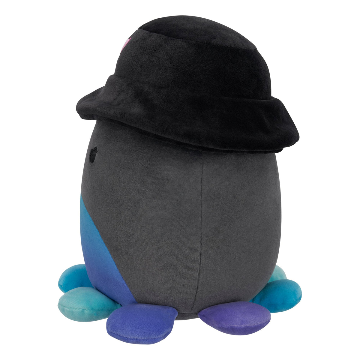 Squishmallows 8" Yoko the Charcoal Grey Octopus with Bucket Hat | Jazwares