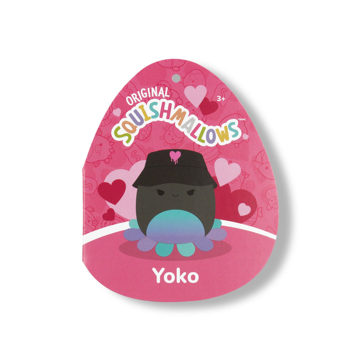 Squishmallows 8" Yoko the Charcoal Grey Octopus with Bucket Hat | Jazwares