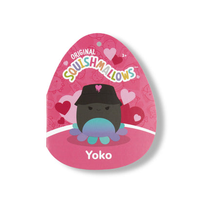Squishmallows 8" Yoko the Charcoal Grey Octopus with Bucket Hat | Jazwares