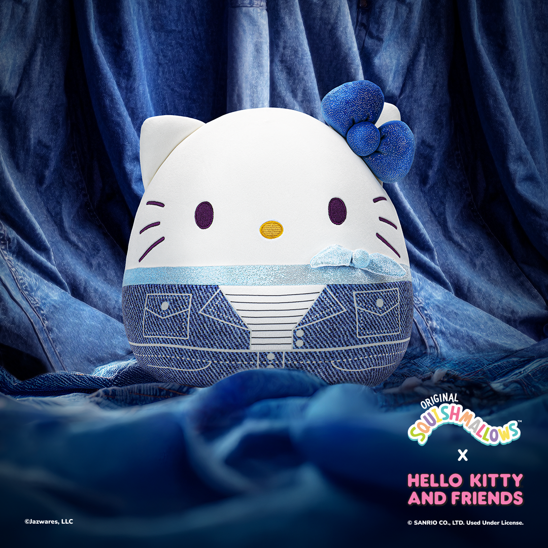 Squishmallows 12" Denim Hello Kitty | Jazwares