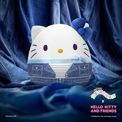 Squishmallows 12" Denim Hello Kitty | Jazwares