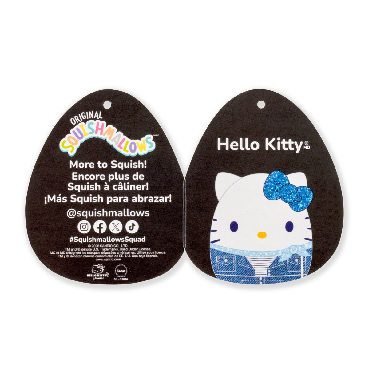 Squishmallows 12" Denim Hello Kitty | Jazwares