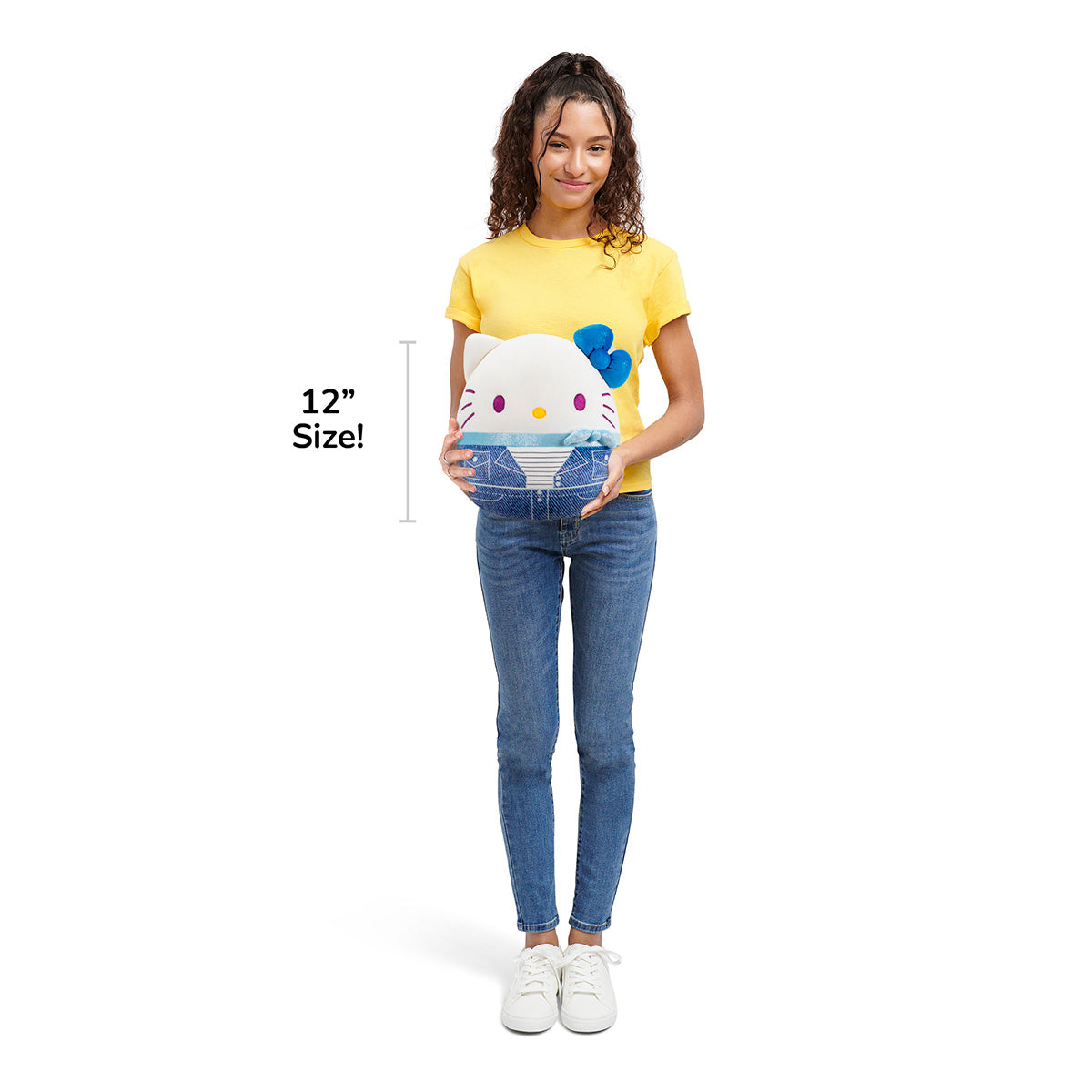 Squishmallows 12" Denim Hello Kitty | Jazwares