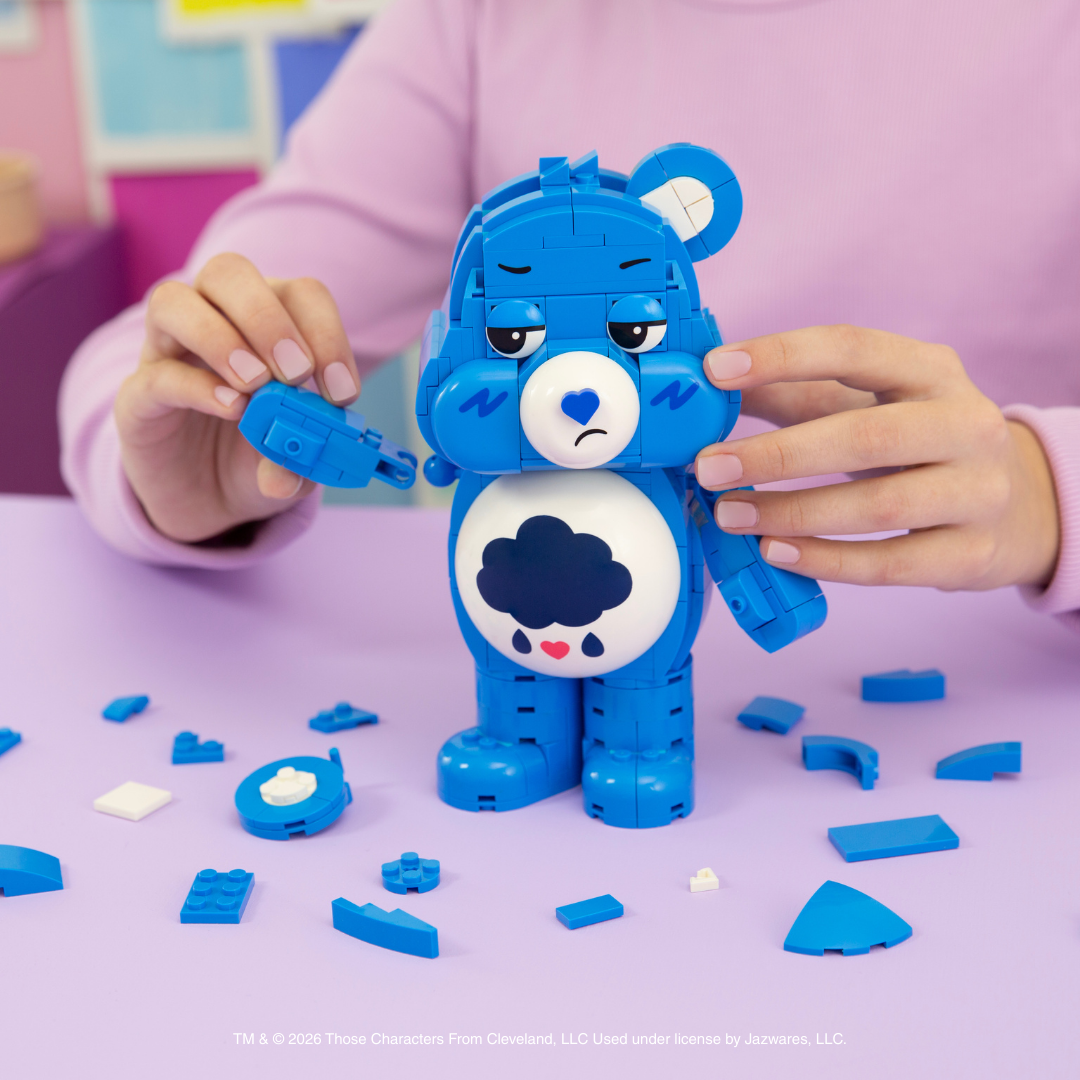Care Bears Grumpy Bear Building Set - 7-Inch Buildable Articulated Fig
