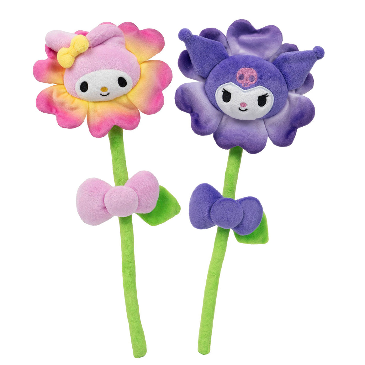 Hello Kitty and Friends 14" Plush Flower 2-Pack - My Melody & Kuromi | Jazwares