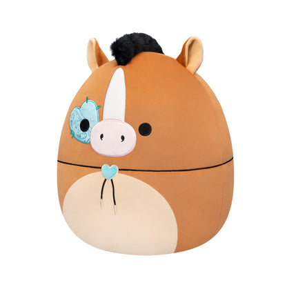 Squishmallows 12" Brisby the Brown Horse with Bolo Tie and Heart Eyepatch | Jazwares