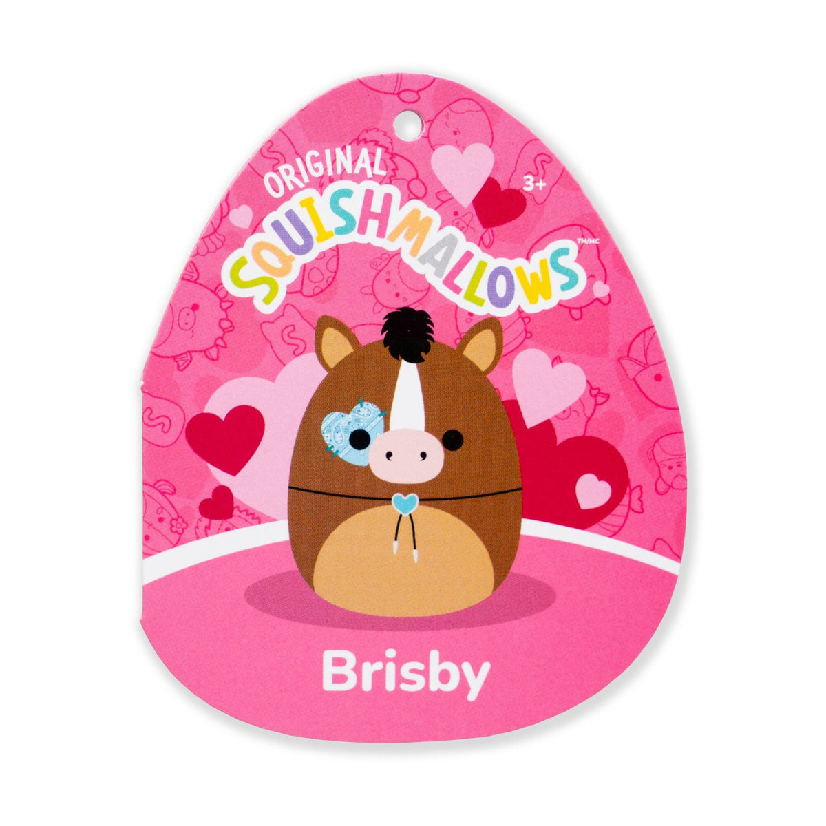 Squishmallows 12" Brisby the Brown Horse with Bolo Tie and Heart Eyepatch | Jazwares
