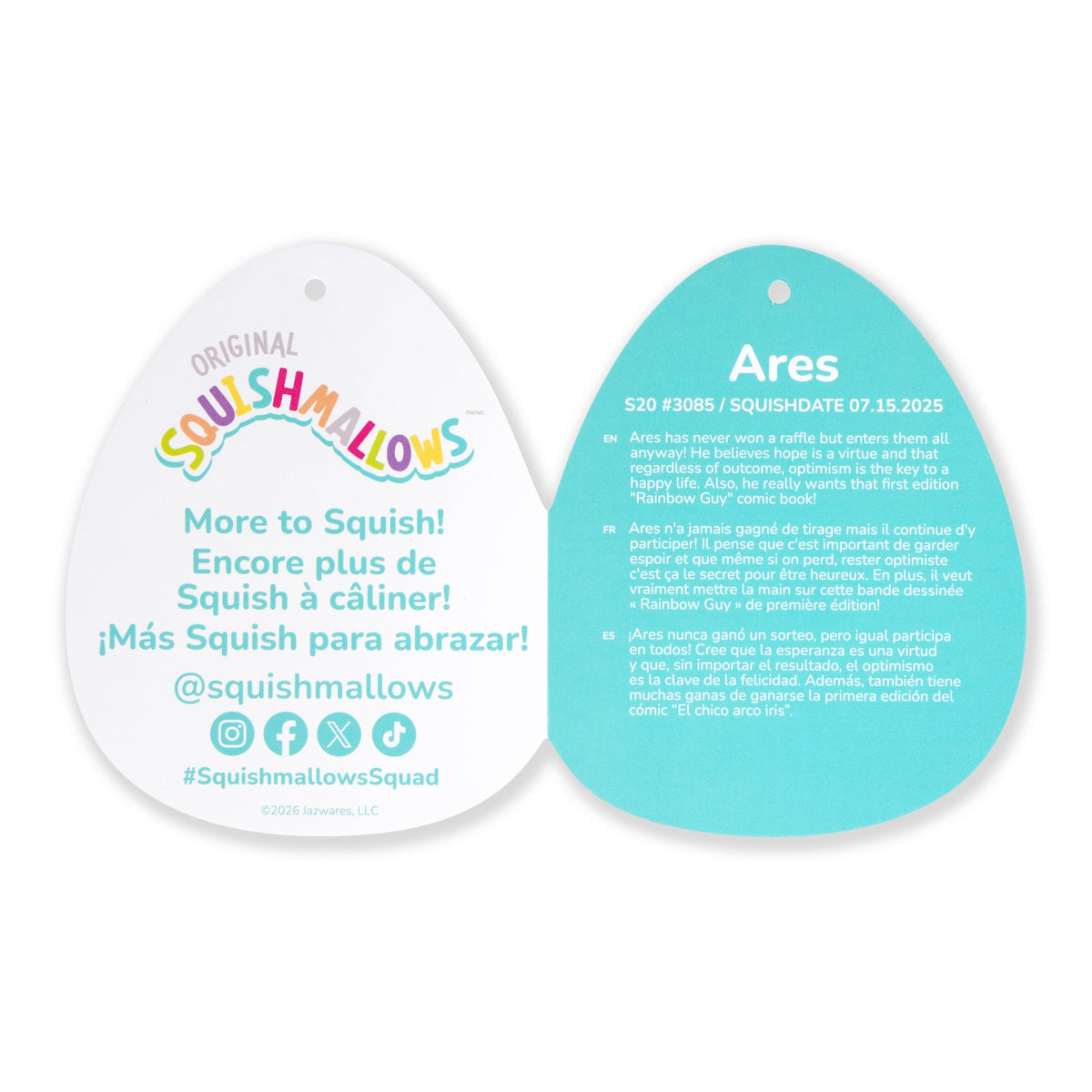 Squishmallows 20" Ares the Rainbow Mystical Horse | Jazwares