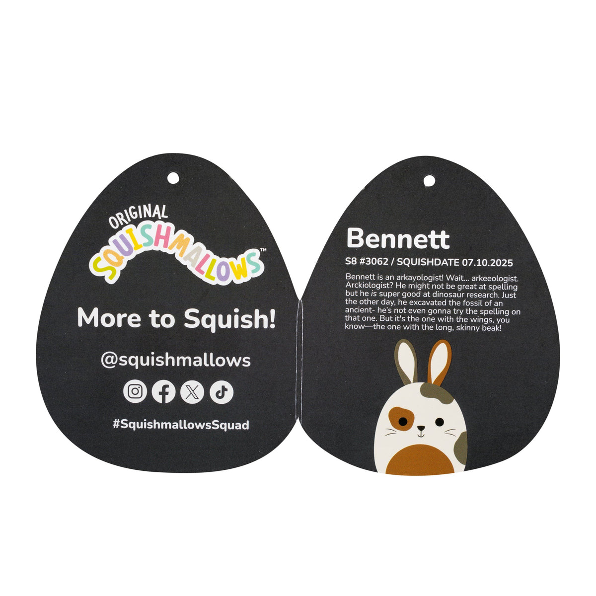 Squishmallows 8" Select Series Bennett the Dutch Bunny | Jazwares