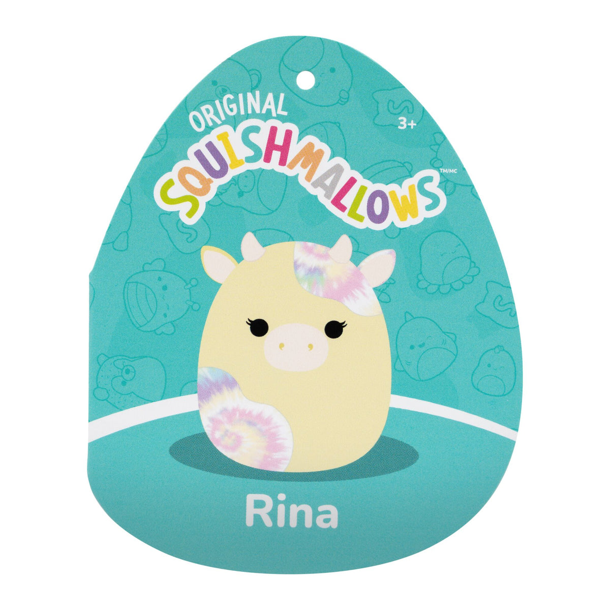 Squishmallows 12" Rina the Yellow Cow with Tie Dye Spots | Jazwares
