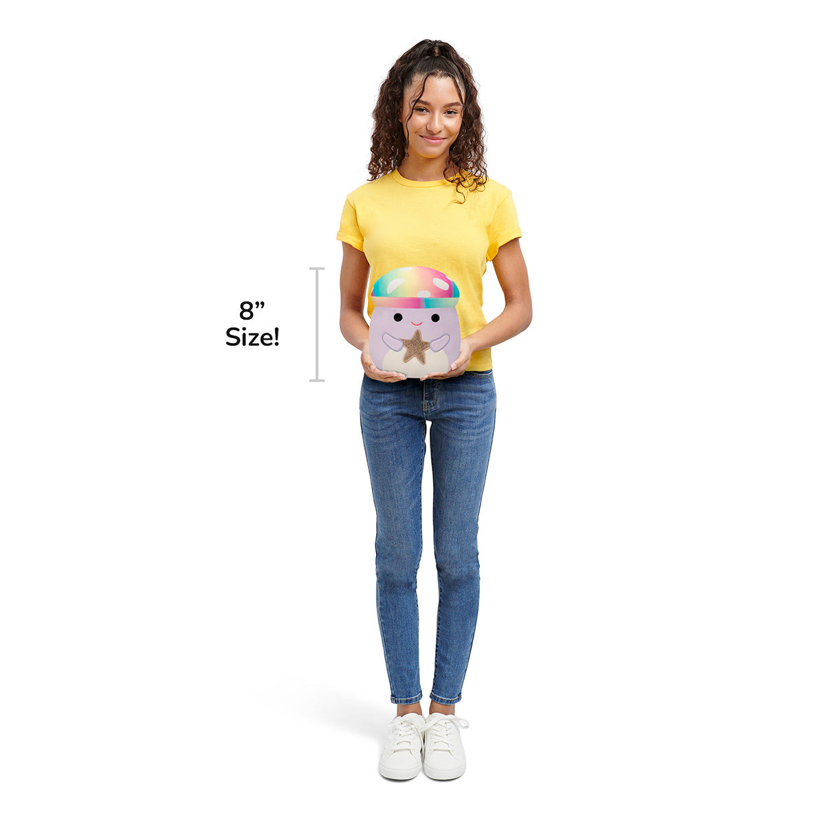 Squishmallows 8" Mahdi the Tie-Dye Mushroom Holding Star | Jazwares