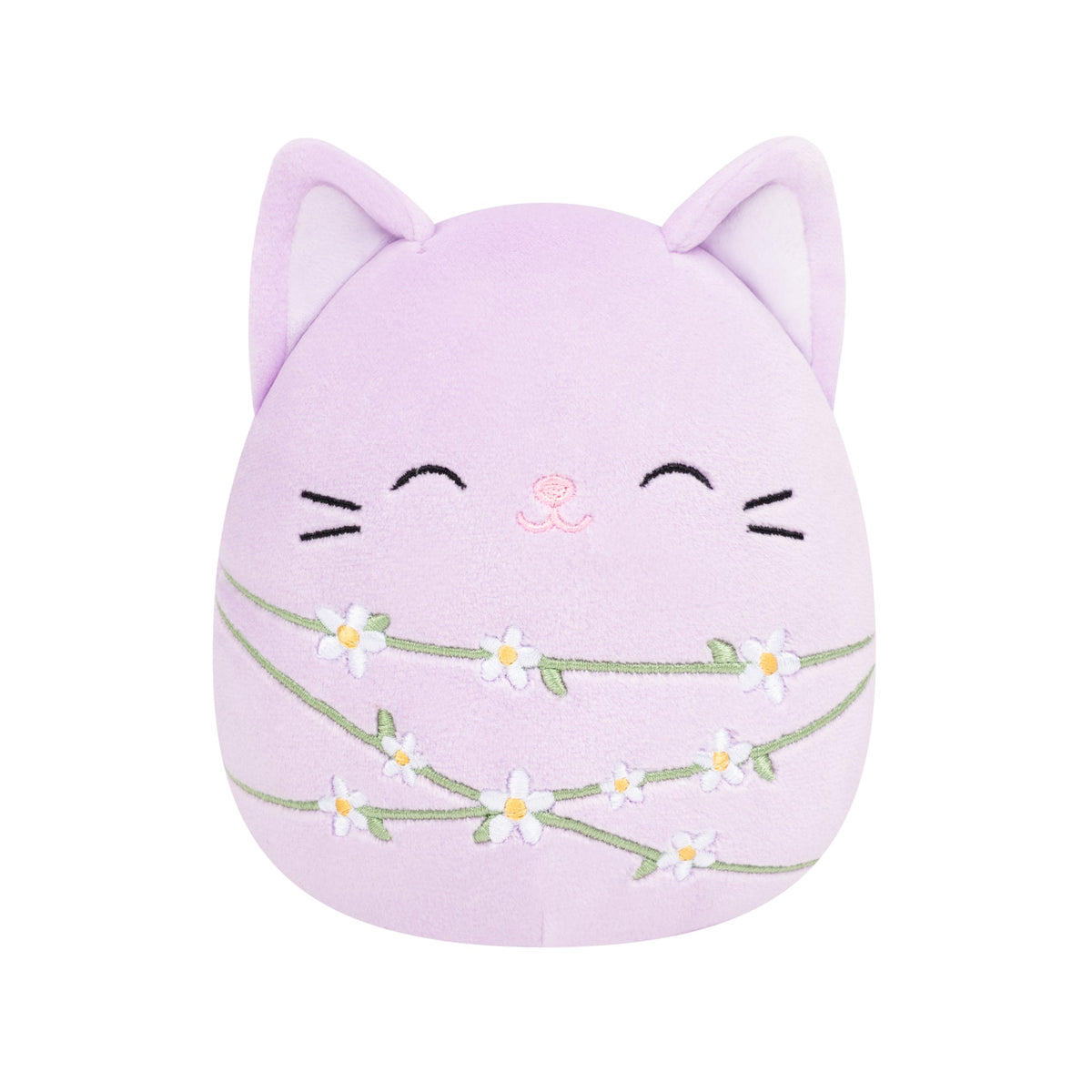 Squishmallows 8" Mak the Lavender Cat Wrapped with Flower Stems | Jazwares