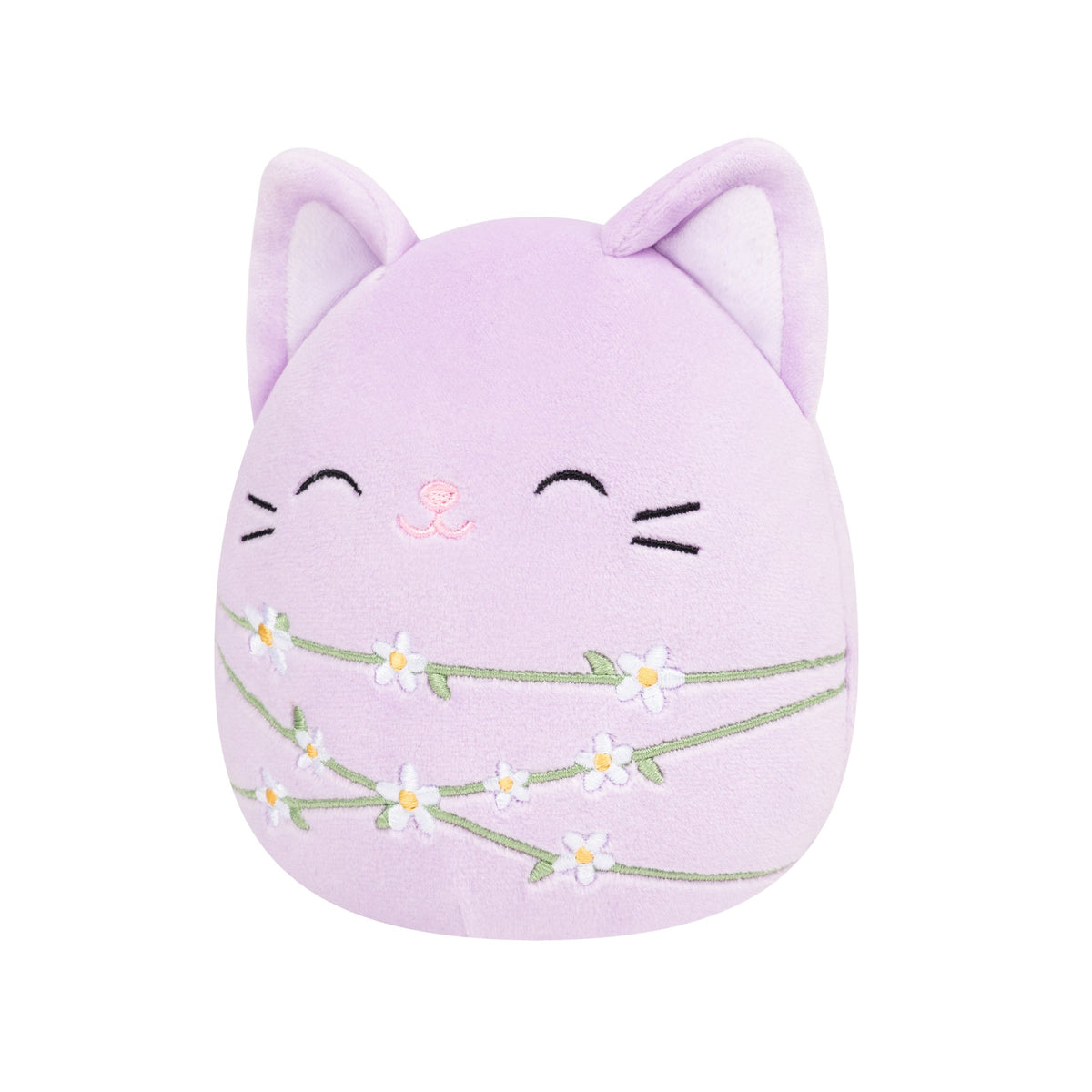 Squishmallows 8" Mak the Lavender Cat Wrapped with Flower Stems | Jazwares