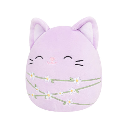 Squishmallows 8" Mak the Lavender Cat Wrapped with Flower Stems | Jazwares